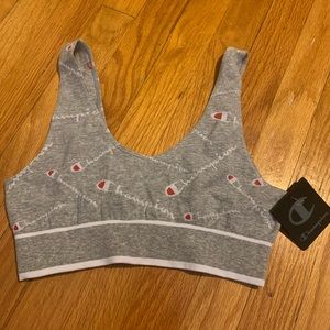 Gray champion brand sports bra